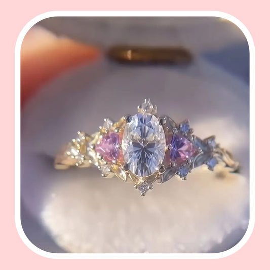 Elegant Luxury Heart-Themed Engagement Ring