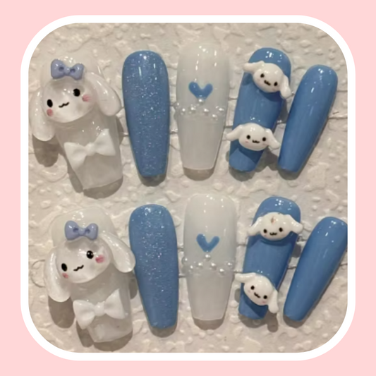 Sanrio Blue and White Hearts