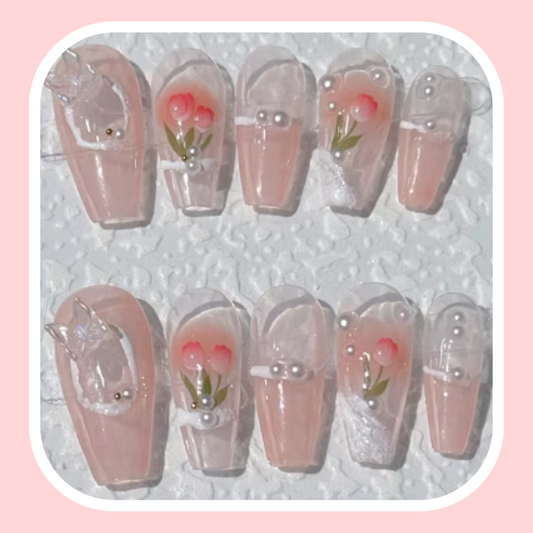 Flowers 3D Nails