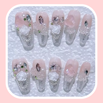 Bridal Flower Nails