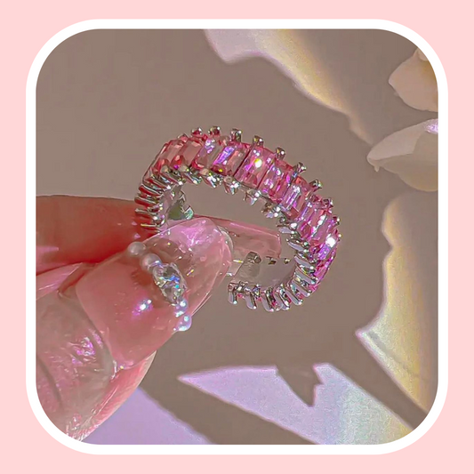 Pink Crystals Ring