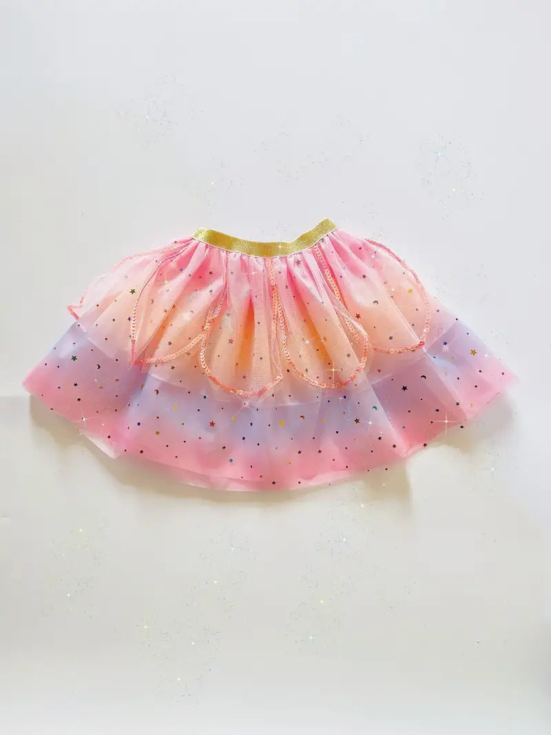 8pcs Girls Dreamy Fairy Princess Set, Sweet Tutu Skirt For Birthday Party Performance Gift