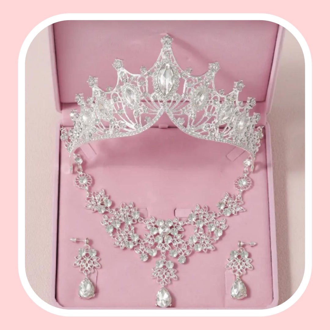 Bridal Shower Crown with heavy Necklace.