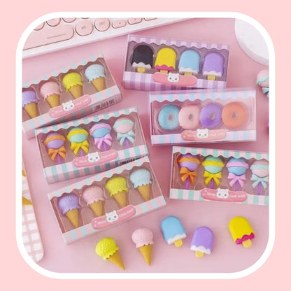 Erasers Pack of 4.