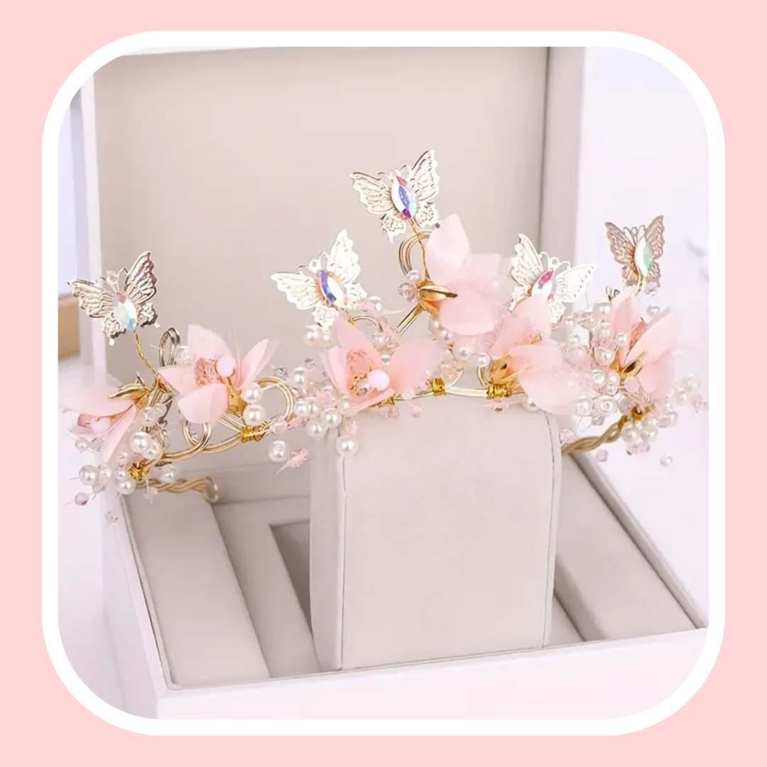 Bridal Butterfly Flower Crown