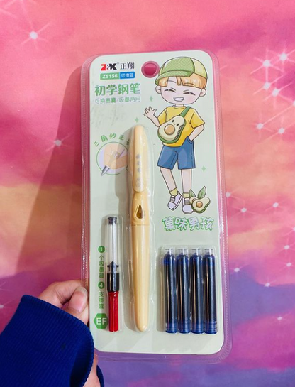 Kawaii Pen Set with 4 Inks.