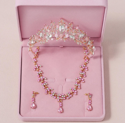 Princess Bridal Shower Crown and Necklace Set.