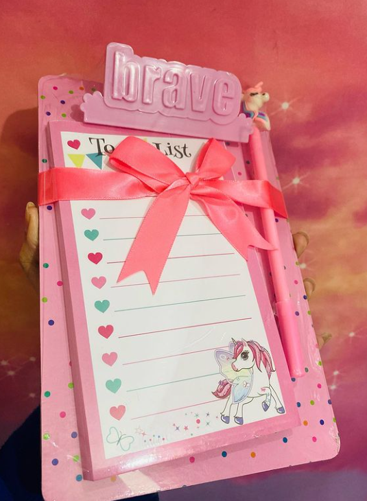 To Do List Notepad and Unicorn Pen Set.