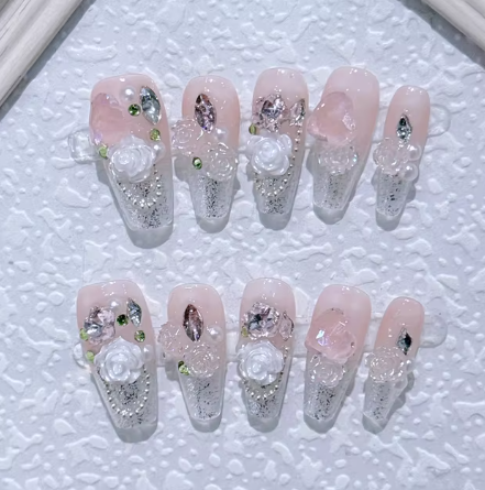 Bridal Flower Nails