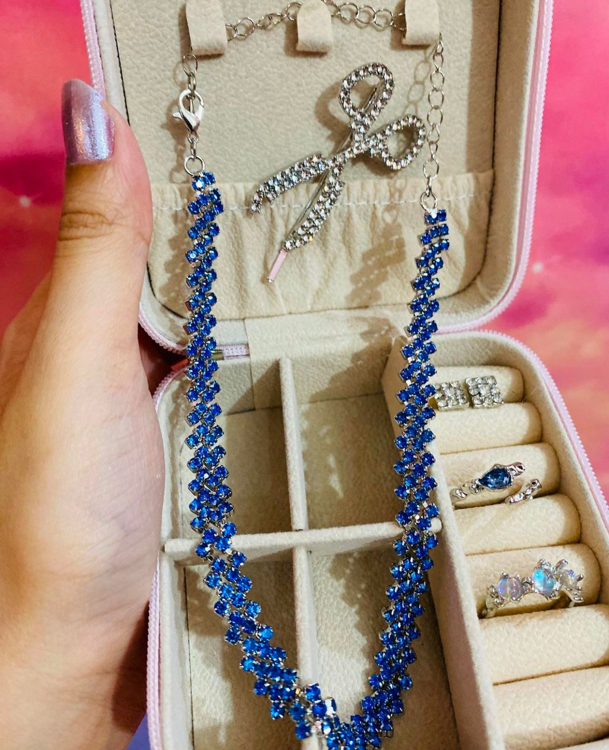 Blue Rhinestones Set