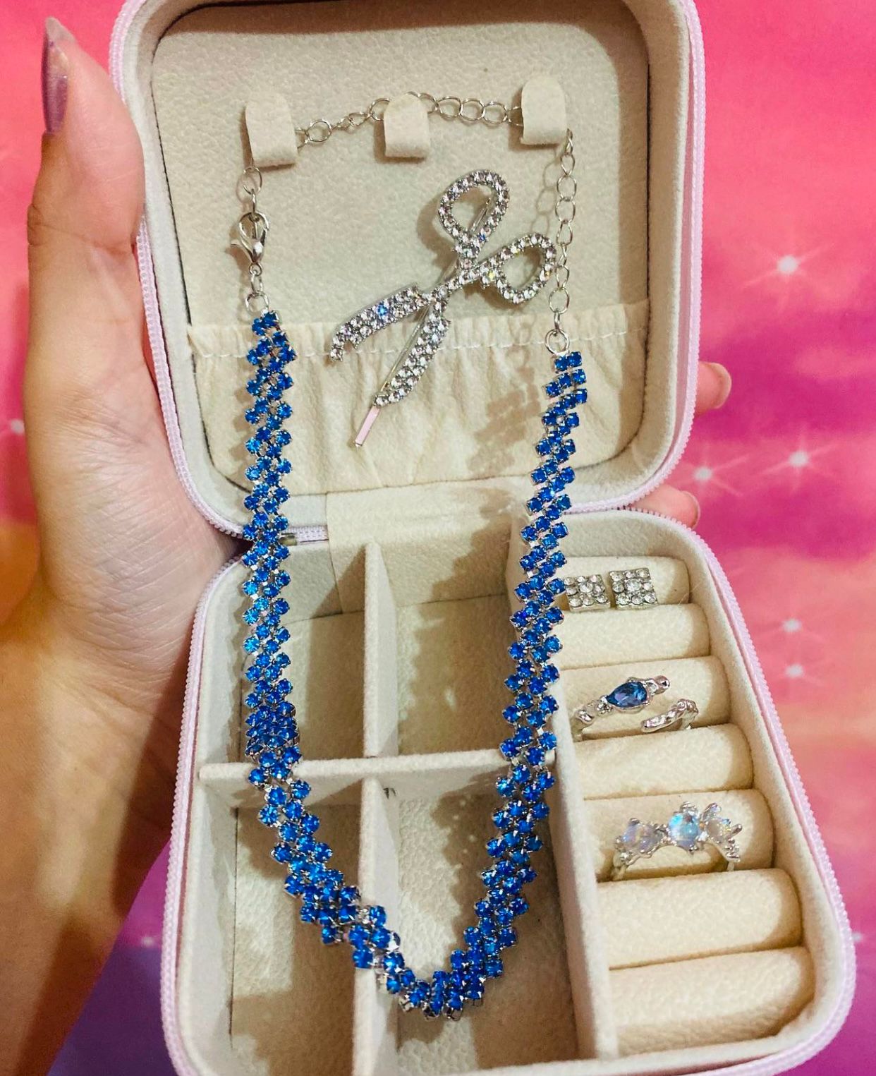 Blue Rhinestones Set