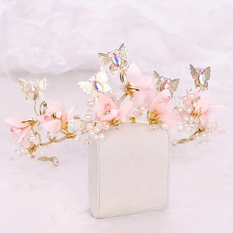 Bridal Butterfly Flower Crown